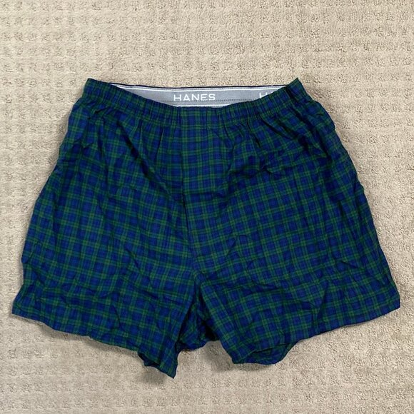 Hanes Comfortflex Waistband Mens Boxers - Size Medium - 3 Pairs - Plaid - NWT - Picture 2 of 8